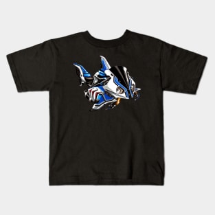 BMW S1000RR Shark White & Blue Kids T-Shirt